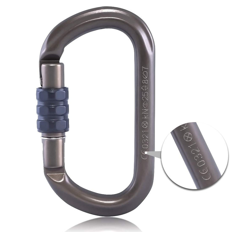 KAILAS 25KN Rock Climbing Carabiner Clip Heavy Duty Screw Gate Buckle Aluminium Ultra Studry Oval HCA Locking Carabiners - NewNest Australia