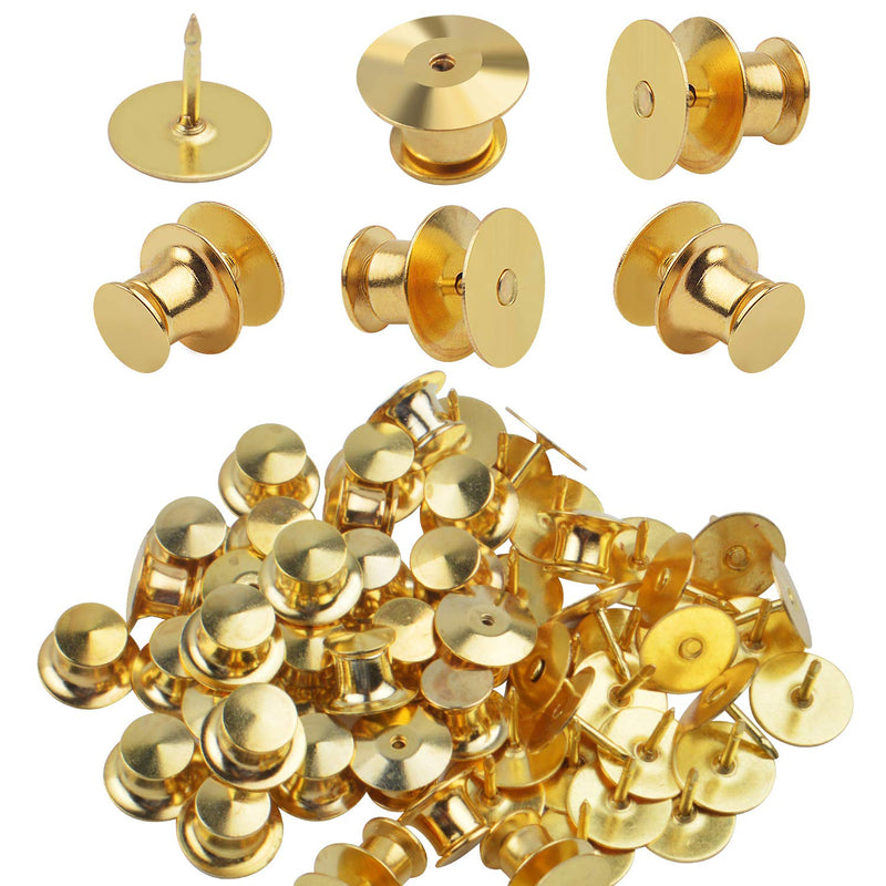 Aylifu Tie Tacks and Clutch Backs Set, 30 Pieces Metal Pin Backs Locking Pin Keepers with 30 Pieces 10mm Tie Tacks Blank Pins (Gold)- No Tool Required Gold - NewNest Australia