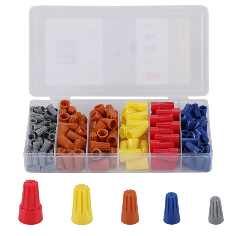 Apas 172pcs Electrical Connectors Screw Terminals -Twist Nuts Caps, with Spring Insert Twist Nuts Caps Connection Assortment Set - NewNest Australia