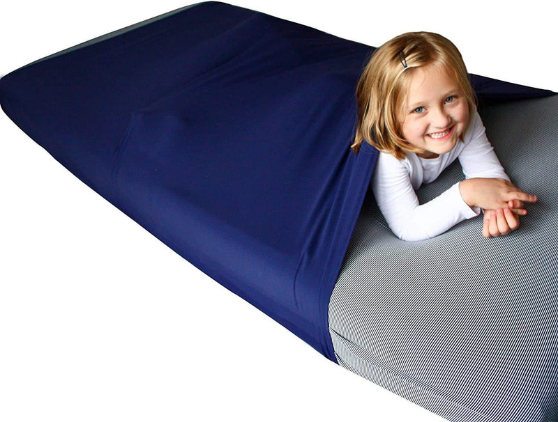 Harkla Sensory Compression Sheet for Kids (Twin) - Compression Sheets Help with Autism, ADHD, Sensory Processing Disorder - Stay Cool & Comfortable with Sensory Input Blue Twin - NewNest Australia