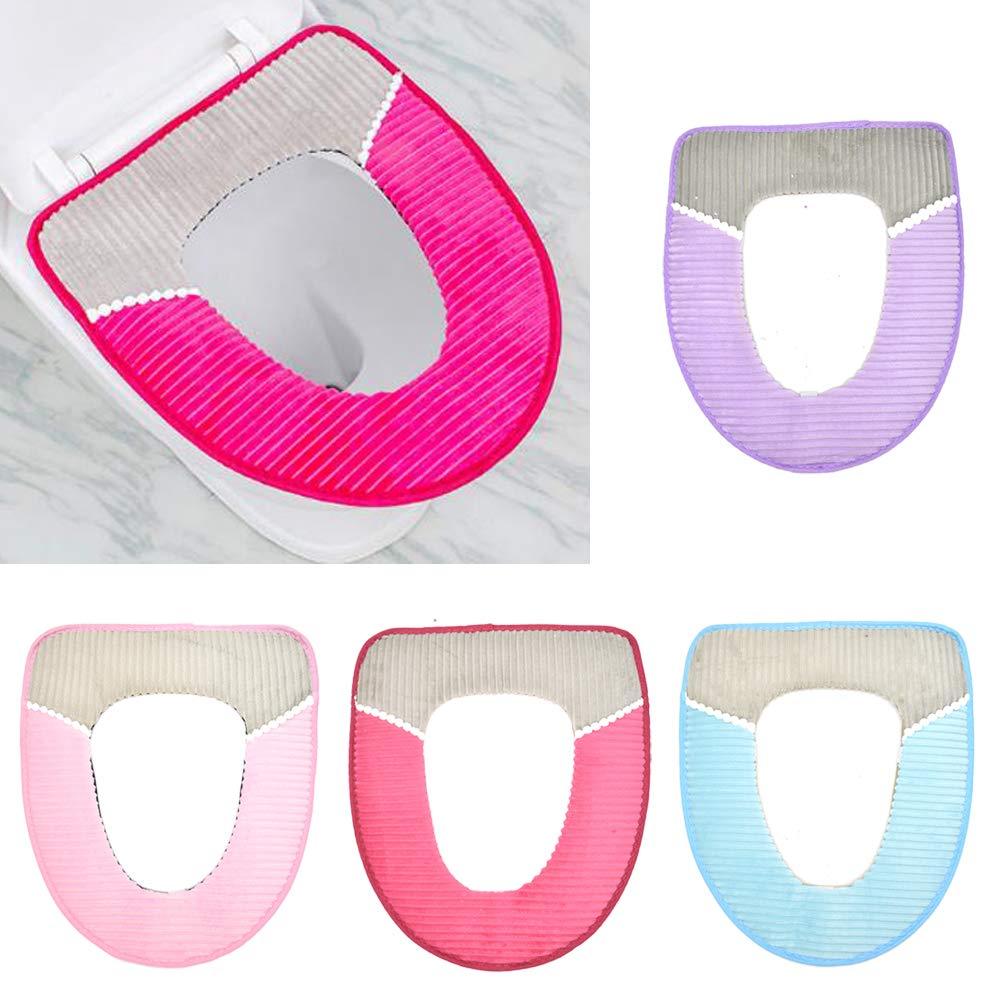 4 Pcs Toilet Seat Cover Pad Thicker Washable Toilet Seat Cushion Mat Winter 4 Colors - NewNest Australia