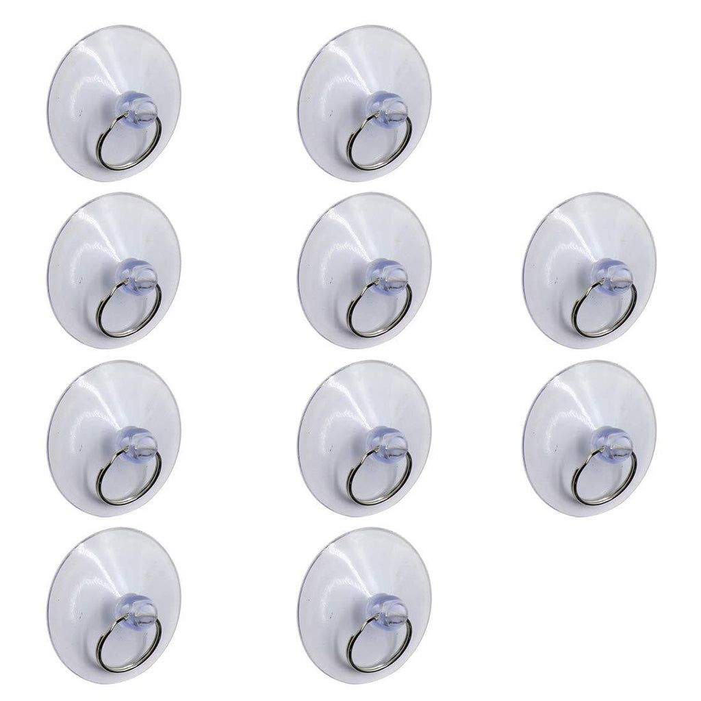 NewNest Australia - Treely 10Pcs Suction Cup with Rings, 50mm Clear Suction Cup Sucker for Window Wall Hook Hanger 