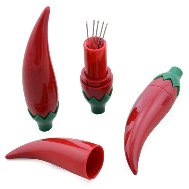 NX Garden Needle Case 3PCS Chili Shaped Needles Storage Container Needle Holder Sewing Tool Knitting Accessorie for Needlework DIY Craft Tool - NewNest Australia