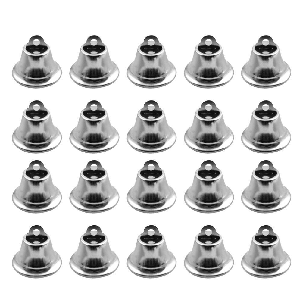 SUPVOX 20pcs Craft Bells Jingle Bells Mini Small Bells Silver Wind Chimes Bells Vintage Metal Bells Christmas DIY Craft Wind Chimes Making - NewNest Australia