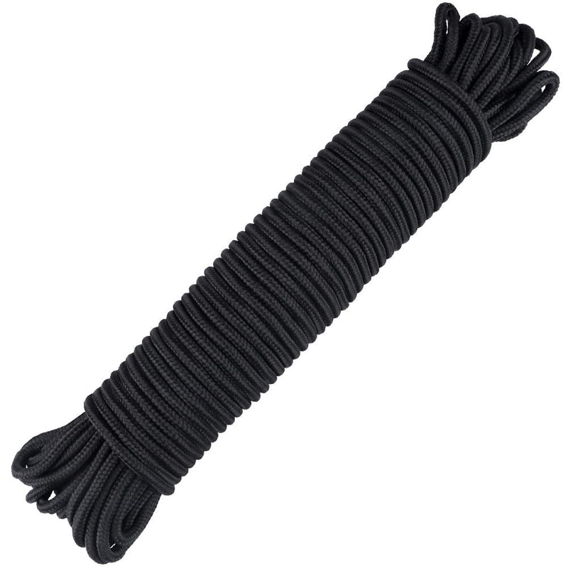 98 ft Nylon Rope,1/4-Inch Solid Nylon Rope,Black Flagline Rope,All Purpose Tie-Down Ropes for Garden,Tie,Pull,Knot (Thick 6mm) 6mm x 98ft Black - NewNest Australia