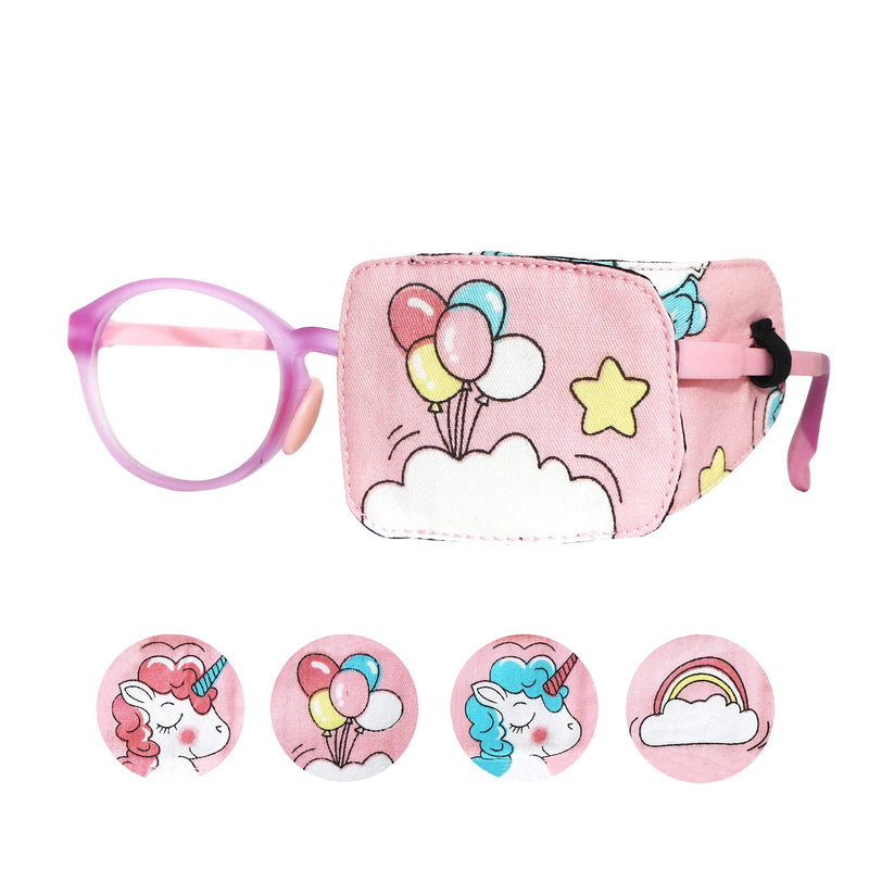 Astropic Cotton & Silk Left Eye Patch for Kids Glasses (Left Eye, Balloon) Baby Pink - Balloon - NewNest Australia