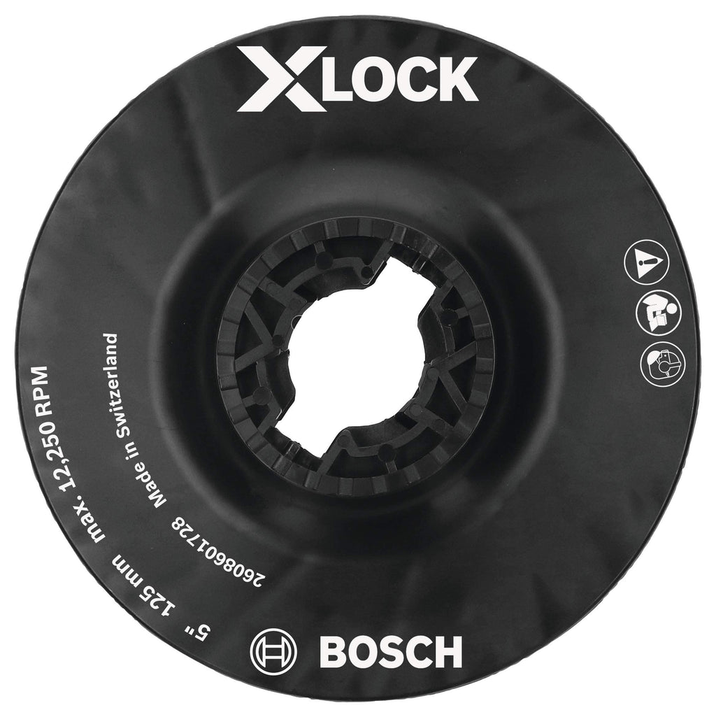 Bosch MGX0500 5 In. X-LOCK Backing Pad with X-LOCK Clip - Medium Hardness Backing Pad 4-1/2 In - NewNest Australia