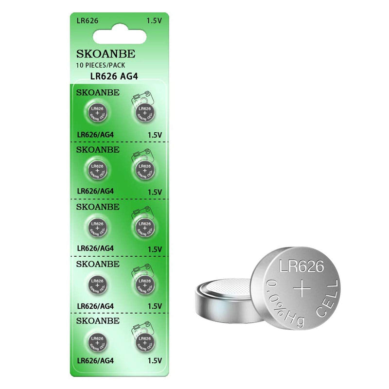 SKOANBE 10Pack SR626SW 377 LR626 AG4 1.5V Watch Battery 10 Count (Pack of 1) - NewNest Australia