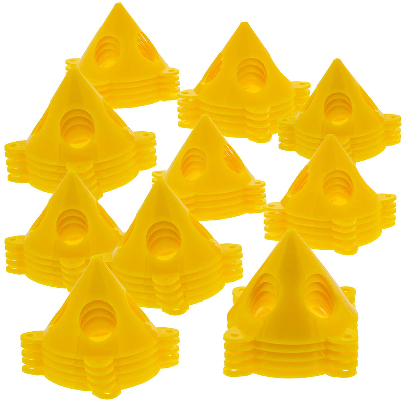 U.S. Art Supply Yellow Cone Canvas and Cabinet Door Risers - Acrylic and Epoxy Pouring Paint Canvas Support Stands (Pack of 20) Great to get your Canvas or Cabinet Doors elevated for a clean paint job 1 - NewNest Australia