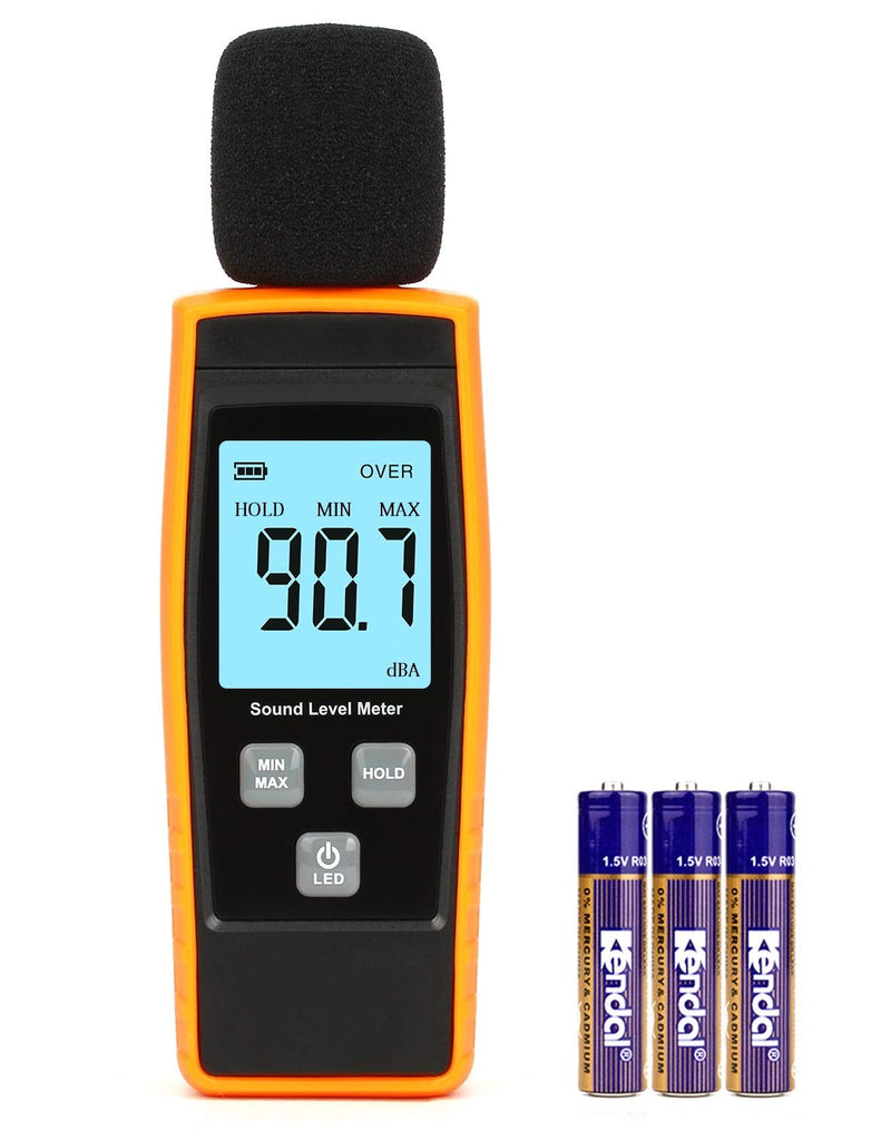 Decibel Meter Sound Level Reader 30-130dB(A), Hand-held Sound Noise Meter with Backlight Alarm, Digital Noise Meter Decibel Monitoring Tester Calibrated Audio Noise Volume Measuring Instrument - NewNest Australia