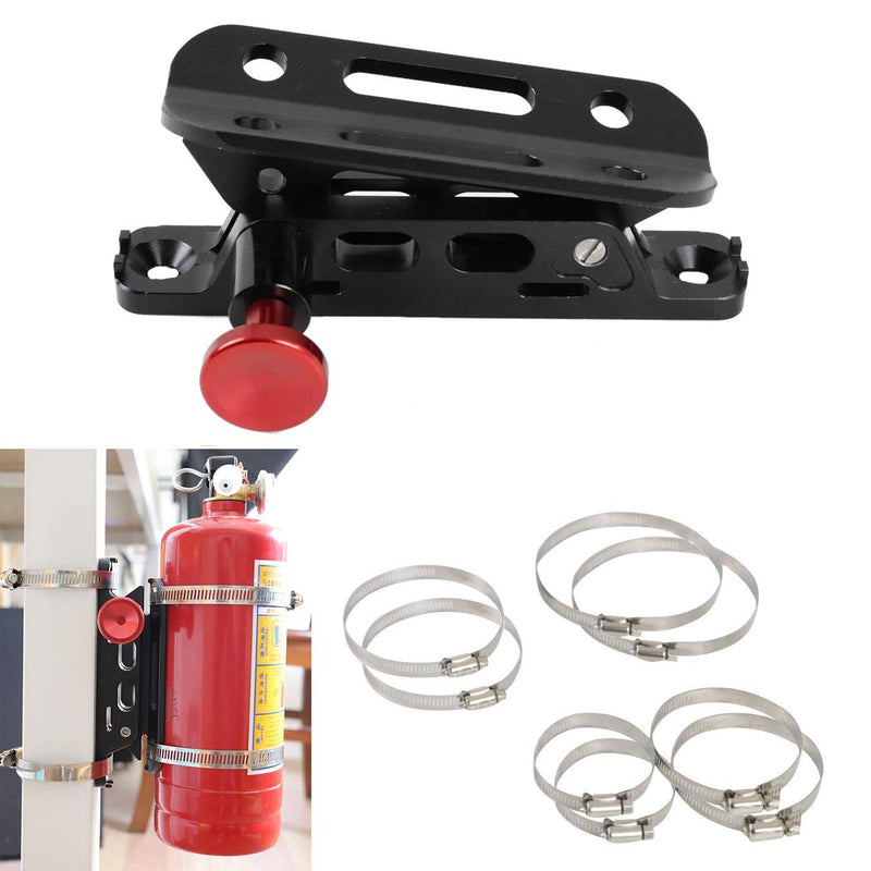 AUFER Quick Release Aluminum Adjustable Roll Bar Fire Extinguisher Mount Holder for Jeep Wrangler UTV Polaris RZR Ranger Camper Van with Pillar(Support 1-10Lb Extinguishers),8 Mounting Clamps - NewNest Australia