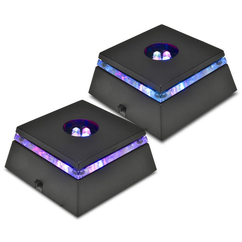 NewNest Australia - Santa Cruz Lights 2 Pack LED Color Changing Stand Base for Crystals/Glass Art 