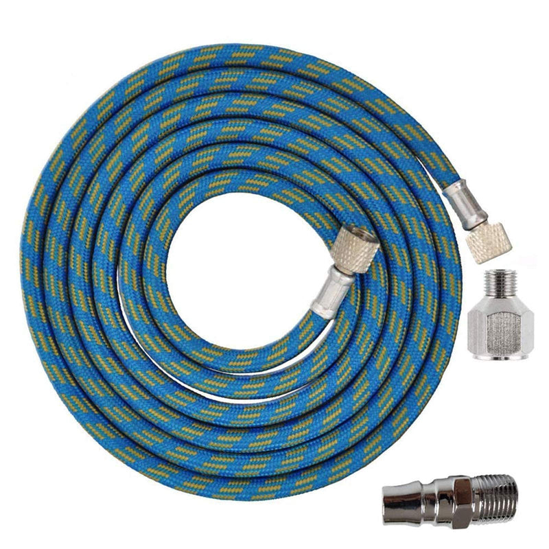 SuperMore 6-Ft Braided Airbrush Air Hose Standard 1/8" - 1/4" Adapter Suit for Airbursh Kit 3 in 1 - NewNest Australia