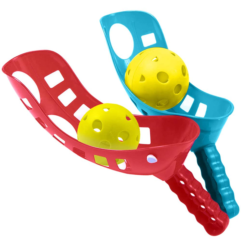 ArtCreativity Scoop and Toss Game, Includes 2 Scoops and 2 Balls, Outdoor Lawn Game for Kids and Adults, Durable Plastic Construction - Yard, Beach, Picnic, and Camp Tossing Game for Fun Outside - NewNest Australia