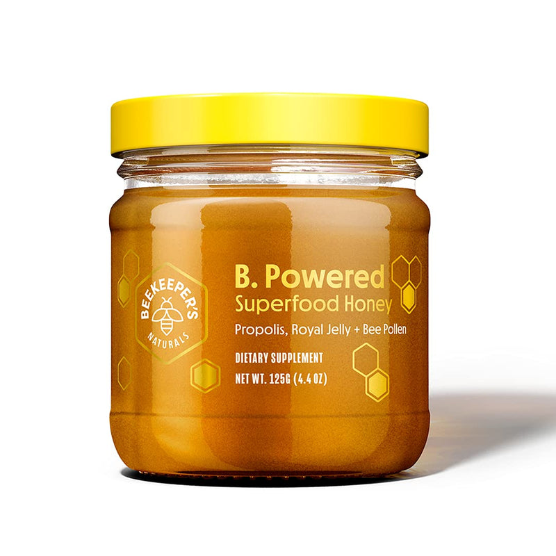 BEEKEEPER'S NATURALS B.Powered - Fuel Your Body & Mind, Helps with Immune Support, Mental Clarity, Enhanced Energy & Athletic performance - Propolis, Royal Jelly, Bee Pollen, Honey (4.4 oz) 4.4 Oz - NewNest Australia