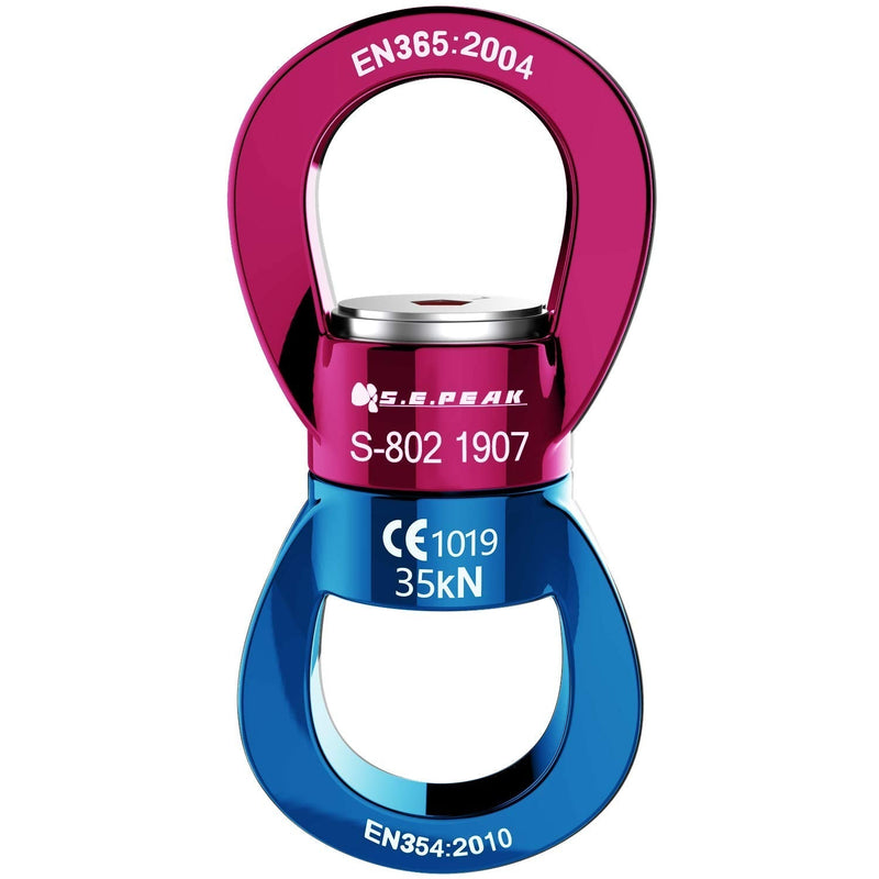 PROND Swing Swivel 35kN Safest Rotational Device, Swing Spinner, Carabiner Swivel, Climbing Rope Swivels for Children’s Web Tree Swing Setting, Aerial Dance, Hanging Hammock Blue Red - NewNest Australia