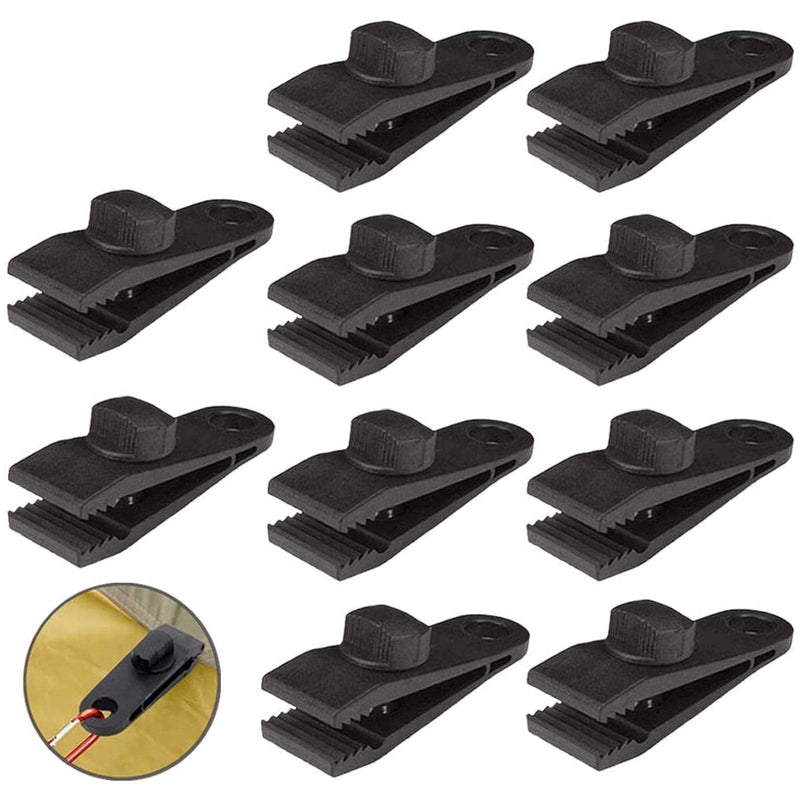 HengLiSam Tarp Clips, Heavy Duty Lock Grip, Clamps Withstand 60mph Strong Wind Fit for Awnings, Outdoor Camping, Caravan Canopies, Car Covers, Swimming Pool Covers (10 pcs) 10pack - NewNest Australia