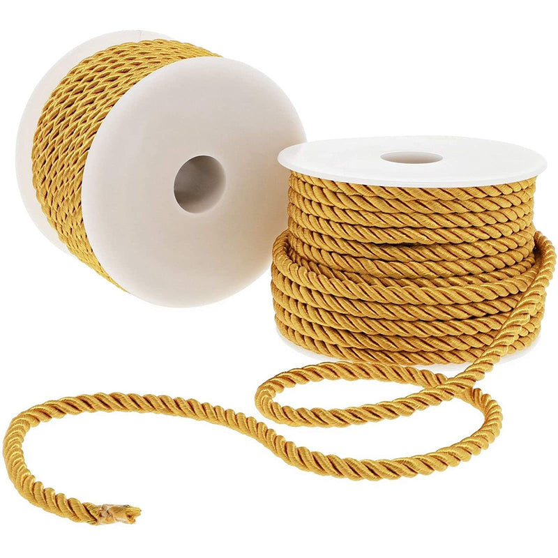 Twisted Gold Cord for Crafts, Sewing, Upholstery (36 Yards, 2 Rolls) - NewNest Australia