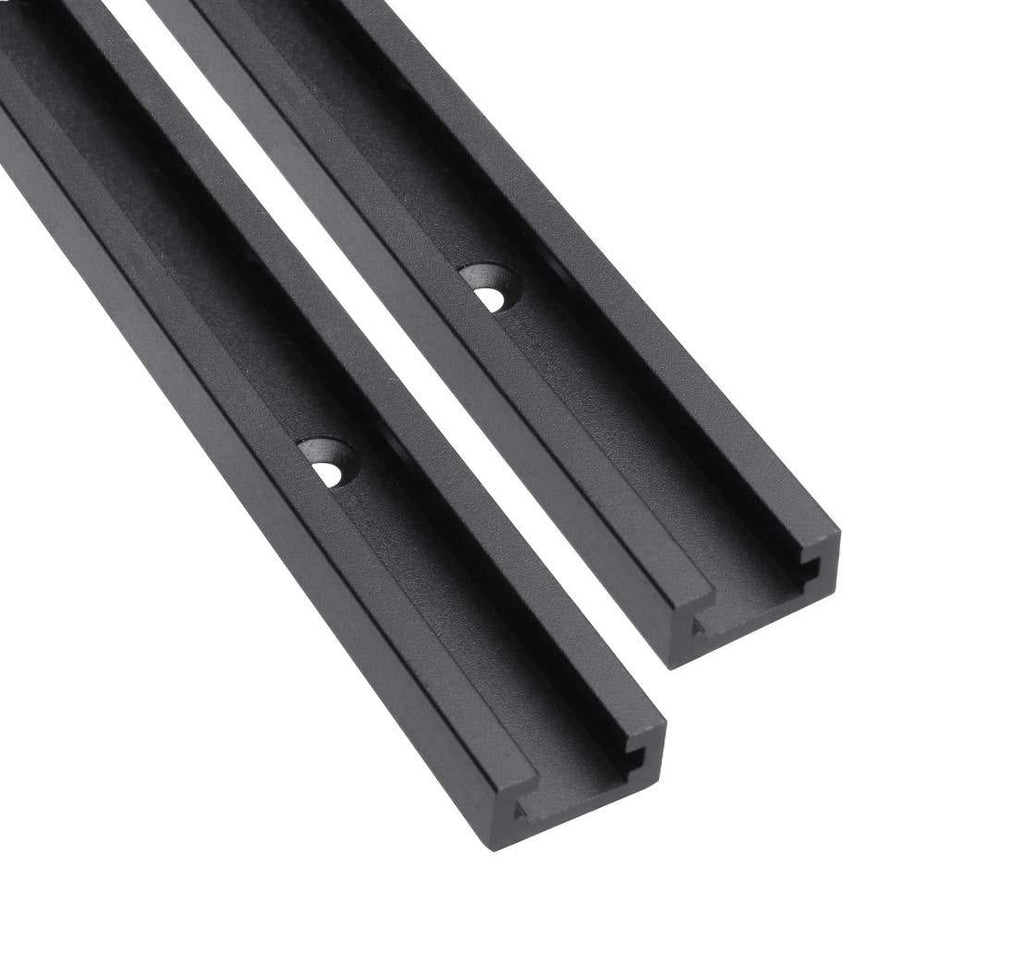 T-Track 48" –Double Cut Profile Universal with Predrilled Mounting Holes -Woodworking and Clamps -High Strength Aluminum Alloy 6063 –Aluminum Extrusion -Fine Sandblast Black Anodized – 2 Pack(black) 48" - NewNest Australia