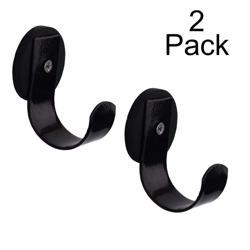 NewNest Australia - LEVOSHUA Magnetic Wreath Hanger for Front Door, Wreath Hook Wreath Holder for Metal Door - Pack of 2 Black 