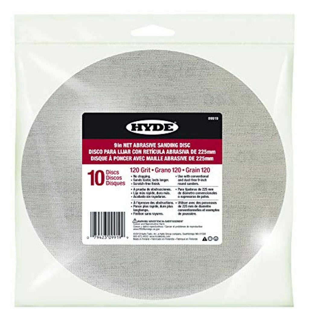 Hyde 09919 9" Disk Abrasive Sanding Net, 120 Grit, 10 Count - NewNest Australia