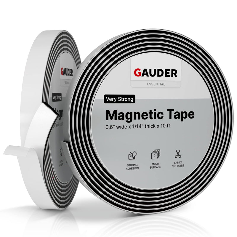 GAUDER Magnetic Tape Extremely Self Adhesive (0.6 Inch x 10 Feet) | Magnetic Strips | Magnet Roll - NewNest Australia