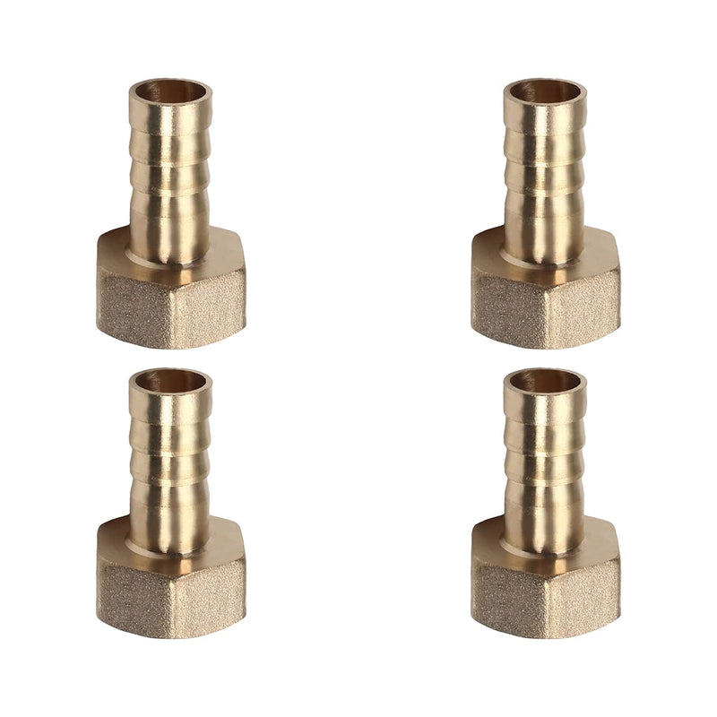 Othmro G20.3mm/0.79" Female Thread Brass Straight Barb Barbed Connector for 20.3mm/0.79" Thread Sizes, 12mm/0.47" Pipe Size 4PCS - NewNest Australia