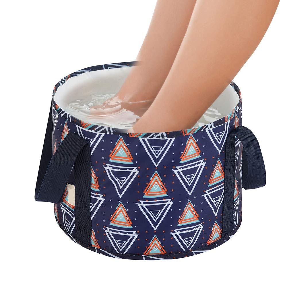 DIFFLIFE Collapsible Bucket Camping Water Storage Container ，2019 New Portable Folding Bucket Wash Basin for Traveling Hiking Fishing Boating Gardening（Navy ） Navy - NewNest Australia