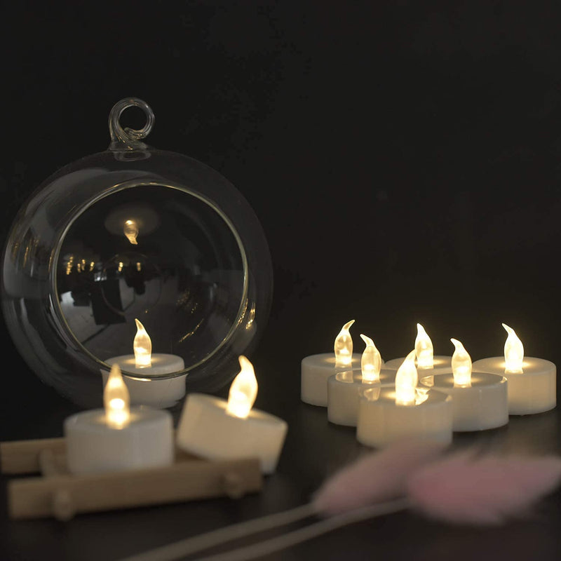 VETOUR Flameless Tea Lights Candles Realistic LED Flickering Operated Tea Lights Steady Battery Tealights Long Lasting Electric Fake Candles in White 24pcs Decoration for Party and Gifts Ideas 1.warm White-24pcs - NewNest Australia