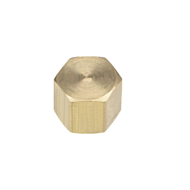 uxcell 1/8 Inch Brass Cap PT1/8 Female Pipe Fitting Hex Compression Stop Valve Connector 11x11mm - NewNest Australia