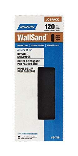 Norton WallSand 11-1/4 in. L x 4-3/16 in. W 120 Grit Medium Silicon Carbide Sanding Sheet 25 pk - Case of: 1; Each Pack Qty: 25; Total Items Qty: 25 - NewNest Australia