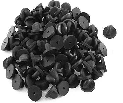 Rubber Pin Backs, 100PCS Lapel Pin Backs, Pin Safety Backs for Brooch Tie Hat Badge Insignia, Black 100 - NewNest Australia