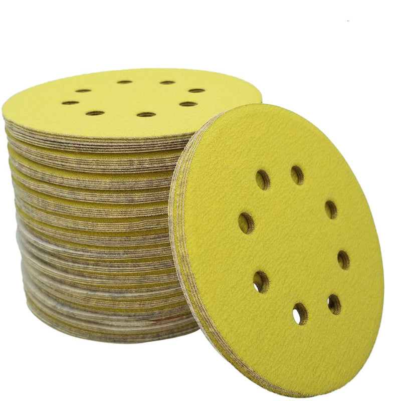 Sackorange 100 Pcs 5-Inch 8-Hole 150 Grits Dustless Hook-and-Loop Sanding Disc Sander Round Sandpaper For Woodworking or Automotive (150 Grits,Pack of 100) 150 Grits,Pack of 100 - NewNest Australia