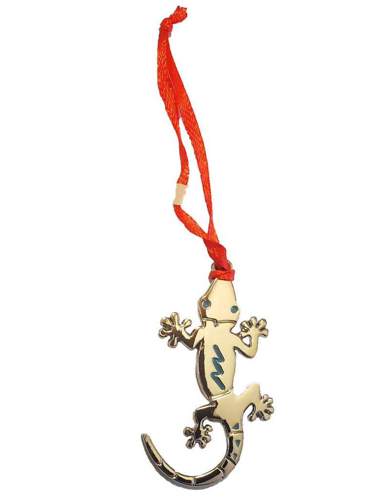 NewNest Australia - Gecko Miniature Ornament Silver Enamel Charm Arizona Souvenir Southwest 