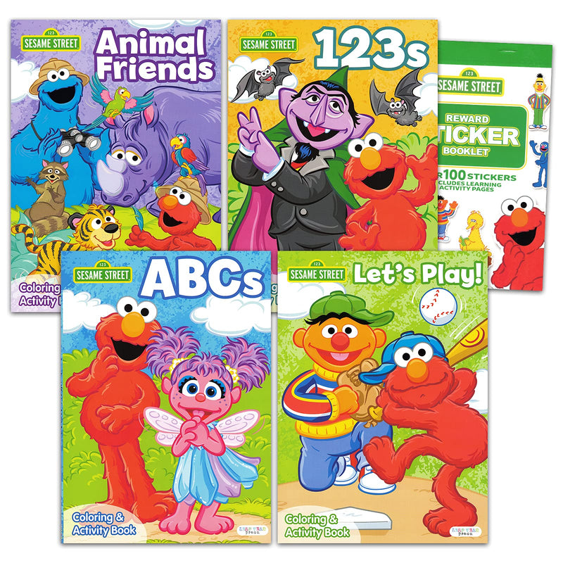 Sesame Street Coloring Book Super Set ~ Bundle Includes 3 Jumbo Books - 335+ Pages Total Featuring Elmo, Cookie Monster, Big Bird and More! - NewNest Australia