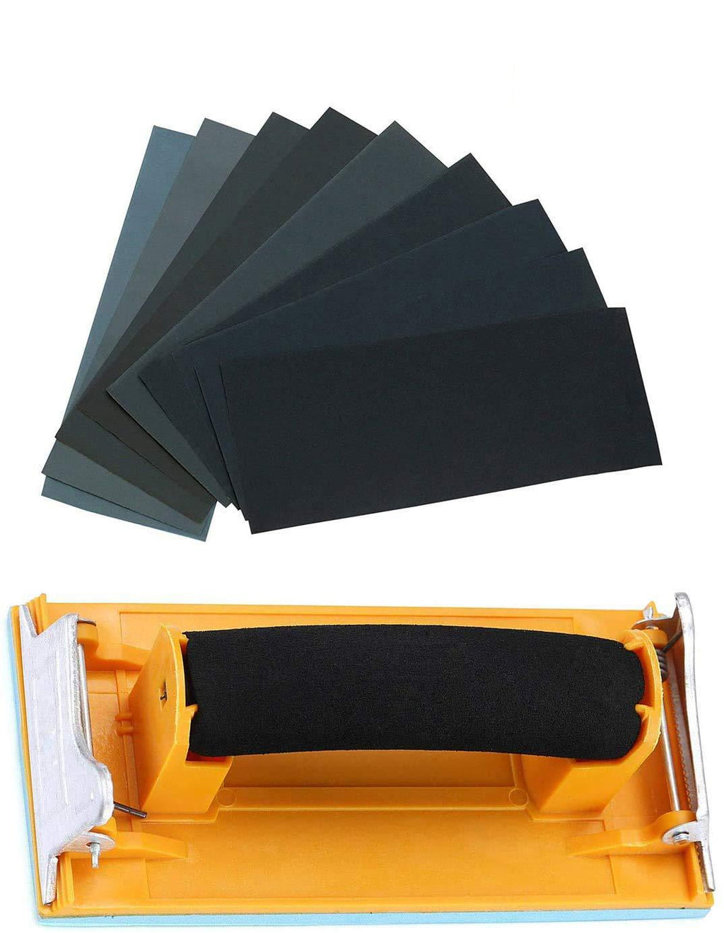 Sandpaper Variety Pack 120 to 3000 Assorted Grits Sand Paper 24 Pack Sandpaper + 1 Hand Sander, 9x3.6 Inch Sanding Sheets for Wood Furniture Finishing Glass Metal Sanding Automotive Polish - NewNest Australia