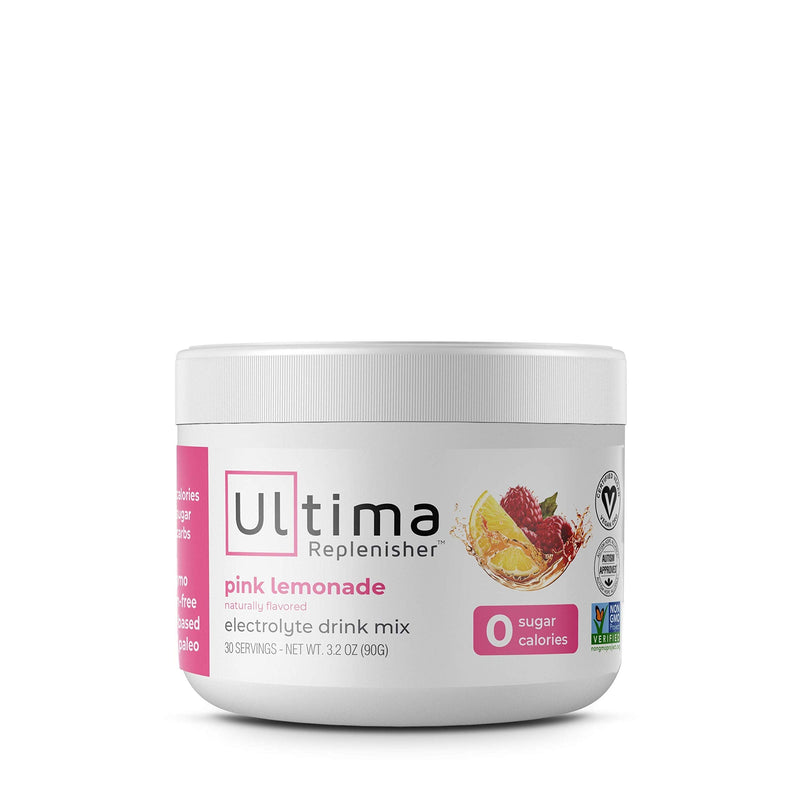 Ultima Replenisher, Electrolyte Hydration Powder, Pink Lemonade, 30 Serving Tub - Sugar Free, 0 Calories, 0 Carbs - Gluten-Free, Keto, Non-GMO, Vegan - NewNest Australia