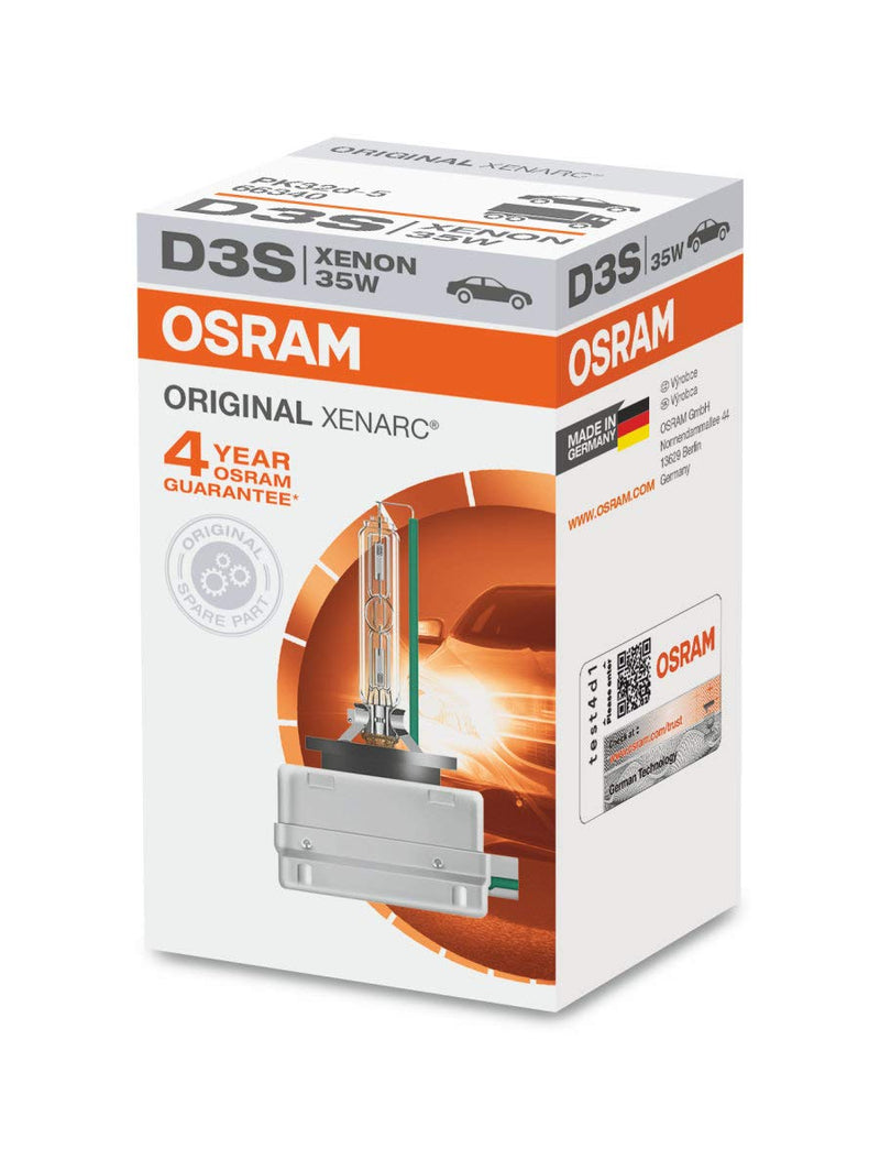Genuine Osram 66340 Xenarc 35W D3S PK32D-5 4600K HID Xenon Light Bulb (1 Pack) - NewNest Australia