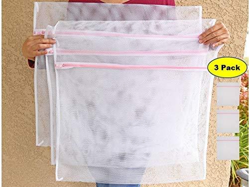 NewNest Australia - Donna's She-Shed 3 Pack X-Large Mesh Laundry Bags 23" x 23" for Sweaters, Dresses, Stuffed Toys, delicates. Helps Protect delicates in The wash. Use for Large Item or Multiple Medium/Small Items. 