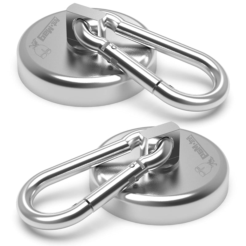 Ant Mag Carabiner Magnetic Hooks 110LBS Heavy Duty Neodymium Magnet Carabiner with Swivel Carabiner Snap Hook for Indoor/Outdoor Hanging Bagnet Grill Kitchen Purse Warehouse Office (L36-1 2 Pack) L36-1 2 Pack - NewNest Australia