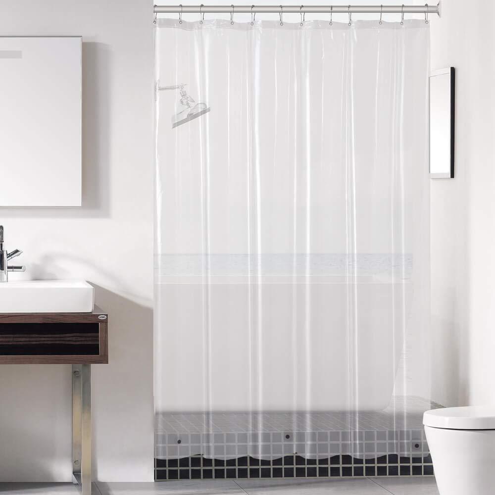 downluxe Clear Shower Curtain Liner 72x72 - PEVA 3 Gauge Light Weight,Waterproof,Odorless with Rust-Resistant Grommets Holes Clear 3g 1 - NewNest Australia