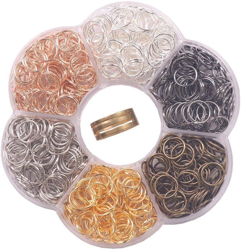 YAKA 12000Pcs 3mm1Box 6 Colors Open Jump Ring,Ring Jewelry Keychain for Jewelry Making Accessories,1Pcc Jump Ring Open/Close Tool and 1Pcs Clear Box (0.11"/3mm) 0.11"/3mm - NewNest Australia