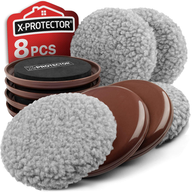 Furniture Sliders X-PROTECTOR - 4 Pack 5" Multi-Surface Sliders for Carpet - Furniture Movers Hardwood Floors - Heavy Moving Pads and Hardwood Socks - Move Your Furniture ON Any Surface Easily! 4 Pack 5 in - NewNest Australia