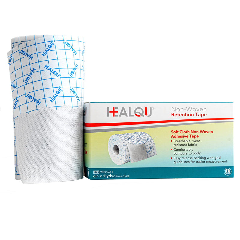 Dressing Retention Tape, Non Woven Tape, 6in x 11yd  Wound Dressing Tape Adhesive Cloth Tape Comfortable to The Body, with Easy Release, by Healqu 6x396 Inch (Pack of 1) - NewNest Australia