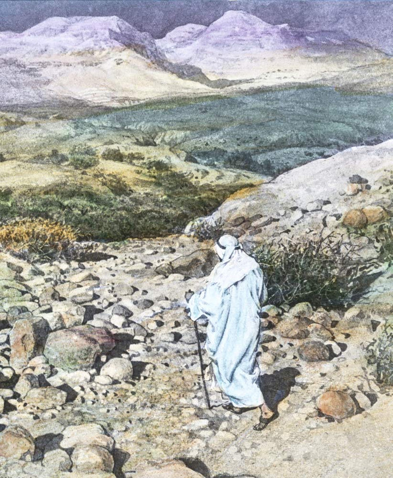 NewNest Australia - Posterazzi DPI12330489 A Hand Coloured Magic Lantern Slide Circa 1900. Series The Life of Jesus of Nazareth. Our Lord Retires to The Desert Photo Print, 13 x 17, Multi 