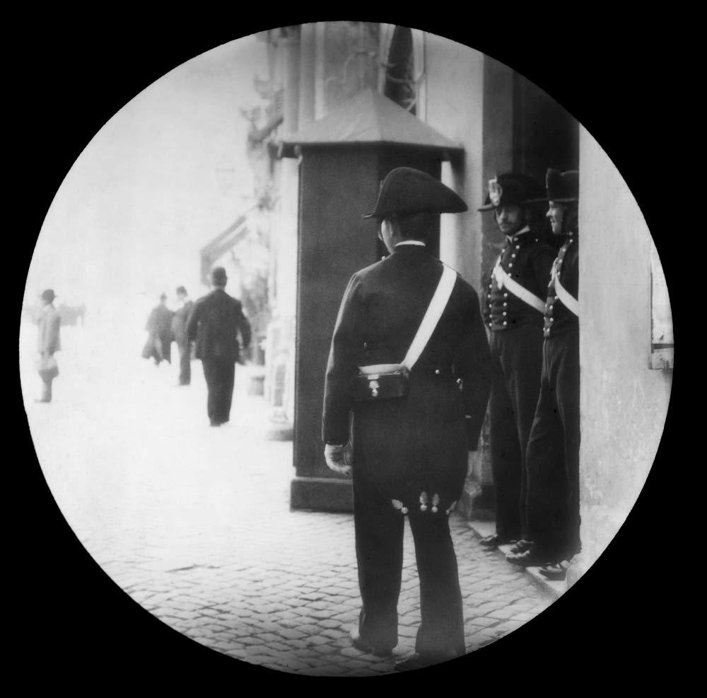 NewNest Australia - Posterazzi DPI12329344 Magic Lantern Slide Circa 1900.Victorian.carabinieri Legione Roma On Guard Photo Print, 15 x 15, Multi 