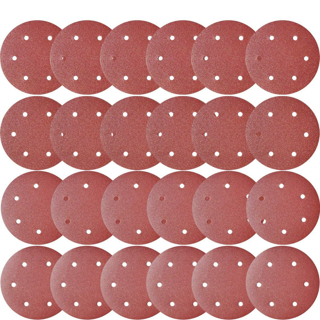 Tonmp 30 PCS 9-Inch 6-Hole Hook-and-Loop Sanding Discs Sander Paper For Drywall Sander -5 Each of 80 100 120 180 240 400 Grits - NewNest Australia