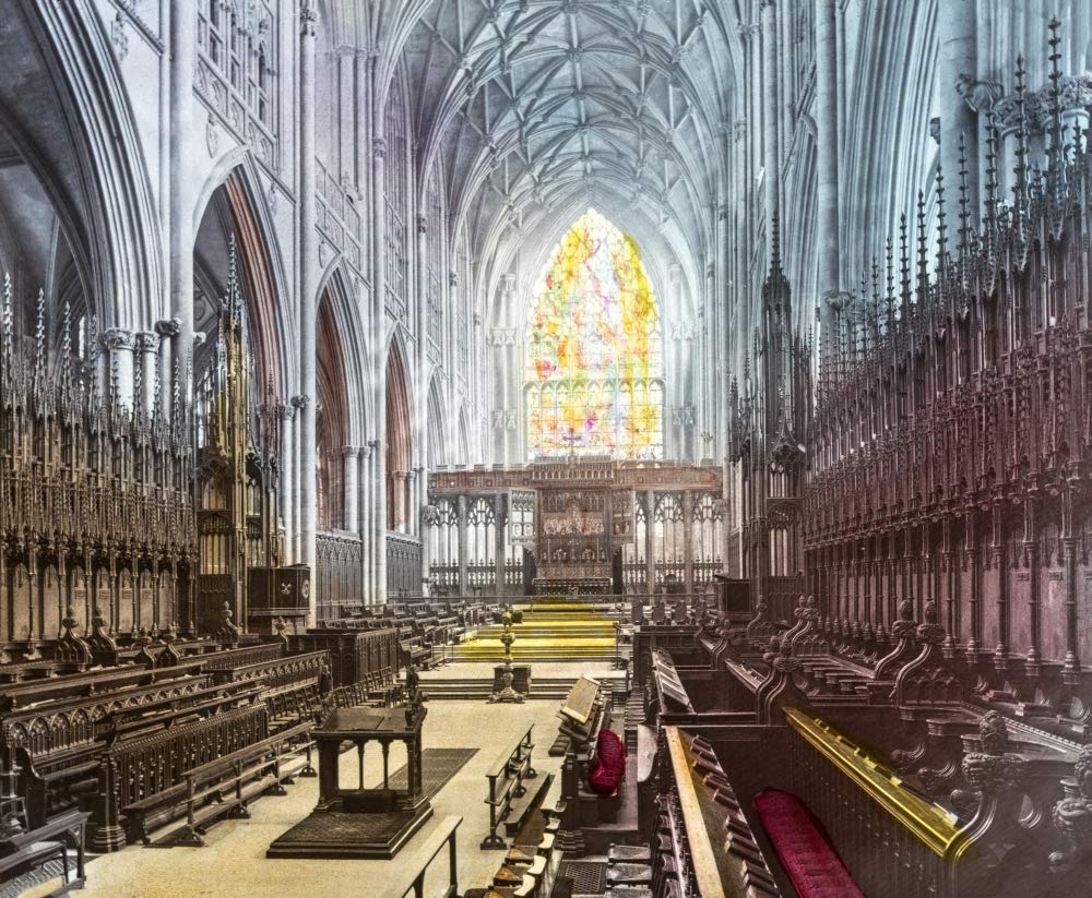 NewNest Australia - Posterazzi DPI12451763 A Hand Coloured Magic Lantern Slide Circa 1900. Choir York Minster Photo Print, 17 x 14, Multi 