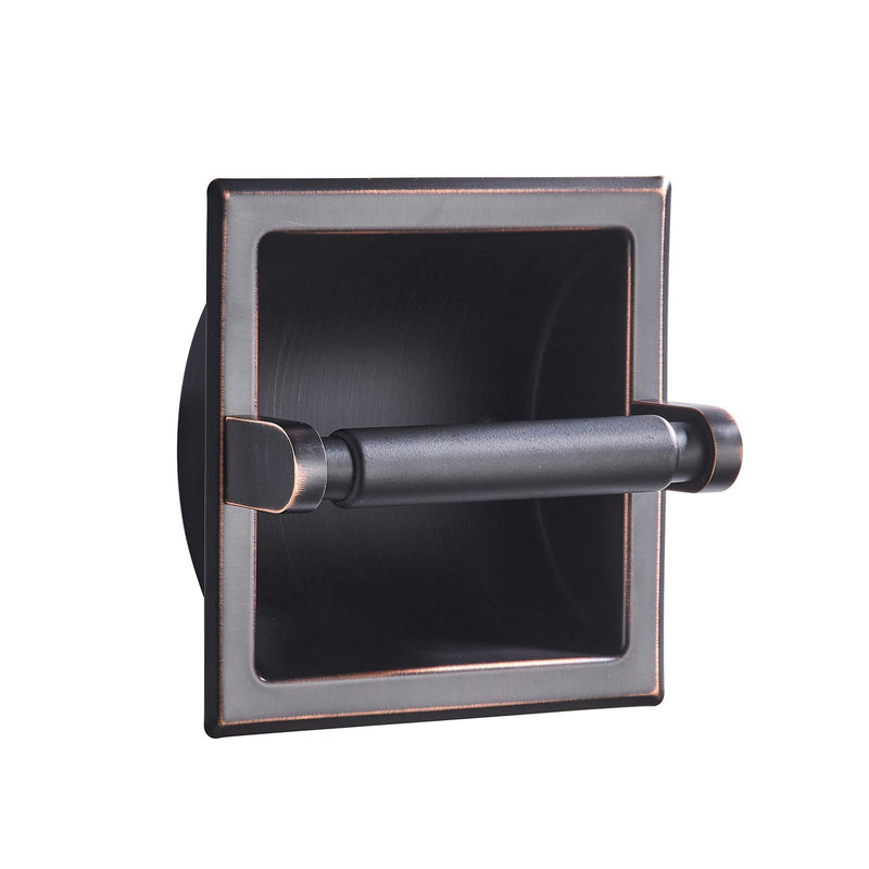 JunSun Oil Rubbed Bronze Recessed Toilet Paper Holder Wall Toilet Paper Holder Recessed Tissue Paper Holder ORB Toilet Tissue Holder All Stainless Steel Construction - Rear Mounting Bracket Included - NewNest Australia