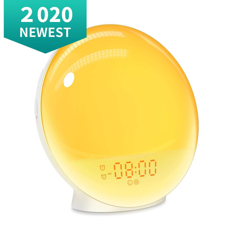 NewNest Australia - Wake Up Light Sunrise Alarm Clock, Dekala Wake-Up Light Smart Digital Alarm Clock Radio with Sunset Simulation Sleep Aid, Snooze 2 Alarms /7 Sounds /20 Brightness, Ideal Gift for Adults, Kids 